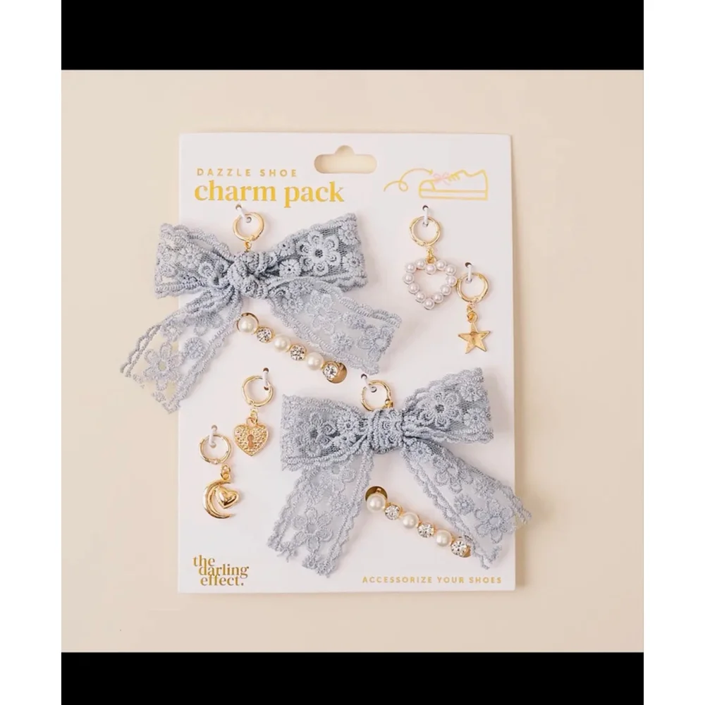 Dazzle Shoe Charm Pack Choose color Pink, Black, Blue NWT
